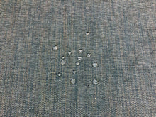 Load image into Gallery viewer, Designer Water &amp; Stain Resistant MCM Mid Century Modern French Blue Beige Chenille Strie Upholstery Fabric