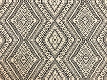 Load image into Gallery viewer, Designer Heavy Duty Linen Beige Charcoal Grey Geometric Southwestern Upholstery Fabric