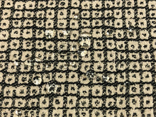 Load image into Gallery viewer, Designer Water &amp; Stain Resistant Solution Dyed Acrylic Black Beige Geometric Abstract Upholstery Drapery Fabric