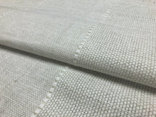 Load image into Gallery viewer, 1 1/3 Yd Designer Rustic Linen Flax Woven Oatmeal Cream Stripe Upholstery Fabric