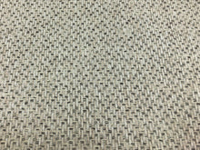Load image into Gallery viewer, Designer Water &amp; Stain Resistant Charcoal Grey Off White Beige Woven Tweed Upholstery Fabric