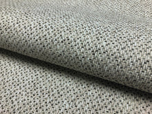 Load image into Gallery viewer, Designer Water &amp; Stain Resistant Charcoal Grey Off White Beige Woven Tweed Upholstery Fabric
