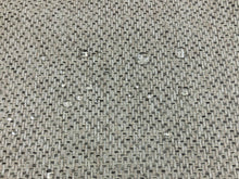 Load image into Gallery viewer, Designer Water &amp; Stain Resistant Charcoal Grey Off White Beige Woven Tweed Upholstery Fabric