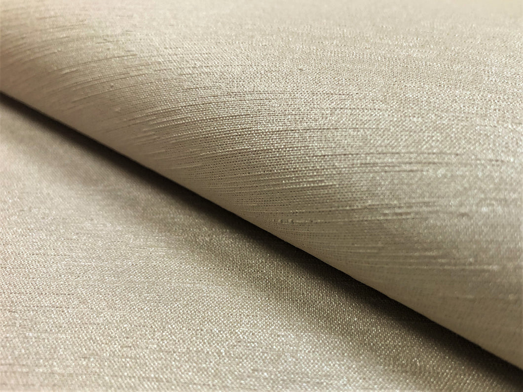 Designer Heavy Duty Champagne Beige Faux Silk MCM Faux Leather Upholstery Vinyl