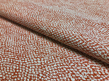 Load image into Gallery viewer, 1 1/3 Yd Designer Water &amp; Stain Resistant Coral Red White Abstract Animal Pattern Upholstery Fabric