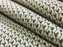 Load image into Gallery viewer, Designer Teal Green Cream Small Scale Geometric Upholstery Drapery Fabric