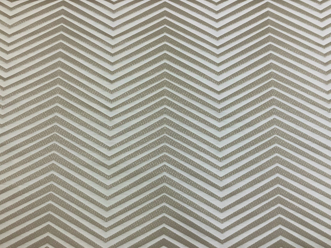 Romo Black Edition Xanadu Clay 7591/05 Beige Cream Silk Cotton Chevron Upholstery Drapery Fabric