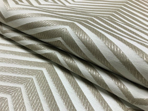 Romo Black Edition Xanadu Clay 7591/05 Beige Cream Silk Cotton Chevron Upholstery Drapery Fabric