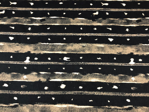 ALLURE BERKANE-COCOA STRIPE TRIBAL PRINT ON COTTON SATIN Abstract DECORATIVE, DRAPERY & UPHOLSTERY Fabric