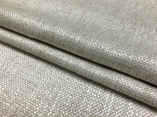 Load image into Gallery viewer, Designer Water &amp; Stain Resistant Linen Viscose Cream Beige MCM Mid Century Modern Tweed Upholstery Fabric