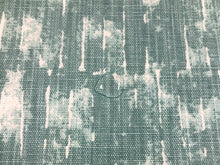 Load image into Gallery viewer, Designer Water &amp; Stain Resistant Linen Cotton Seafoam Green White Abstract Upholstery Drapery Fabric