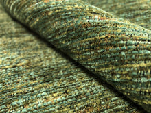 Load image into Gallery viewer, 1.6 Yds Designer Olive Green Caramel Beige Chenille Upholstery Fabric