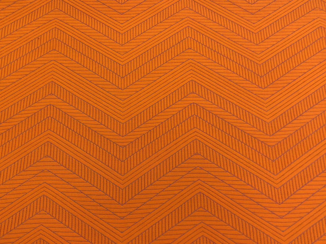 Designer Water & Stain Resistant Orange Purple Geometric Chevron Matelasse Upholstery Fabric