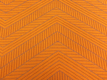 Load image into Gallery viewer, Designer Water &amp; Stain Resistant Orange Purple Geometric Chevron Matelasse Upholstery Fabric