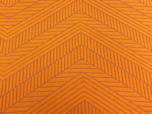 Designer Water & Stain Resistant Orange Purple Geometric Chevron Matelasse Upholstery Fabric