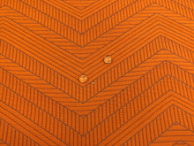 Load image into Gallery viewer, Designer Water &amp; Stain Resistant Orange Purple Geometric Chevron Matelasse Upholstery Fabric