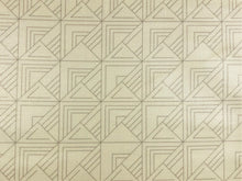 Load image into Gallery viewer, Designer Water &amp; Stain Resistant Beige Taupe Abstract Geometric Laminated Upholstery Fabric