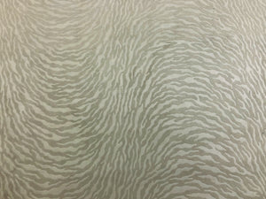 3/4 Yd Designer Water & Stain Resistant Taupe Animal Pattern Faux Leather Suede Upholstery Fabric