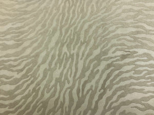 3/4 Yd Designer Water & Stain Resistant Taupe Animal Pattern Faux Leather Suede Upholstery Fabric