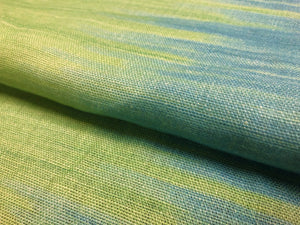 Carleton V Blue Green Ankara Linen Upholstery Drapery Fabric