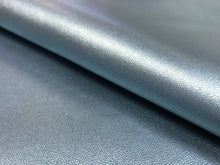 Load image into Gallery viewer, Designer Aqua Blue Pearlescent Metallic Faux Leather Upholstery Vinyl