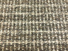 Load image into Gallery viewer, Designer Water &amp; Stain Resistant Grey Cream Taupe MCM Mid Century Modern Tweed Upholstery Fabric