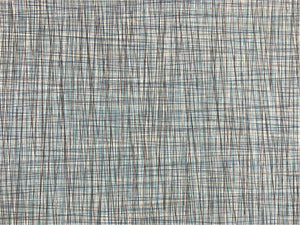 Designer Heavy Duty MCM Brown Blue Tweed Faux Leather Upholstery Vinyl