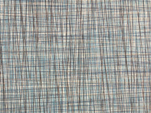 Load image into Gallery viewer, Designer Heavy Duty MCM Brown Blue Tweed Faux Leather Upholstery Vinyl