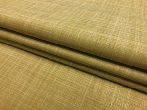Designer Softened Cotton Linen Honey Mustard Textured MCM Mid Century Modern Upholstery Drapery Fabric