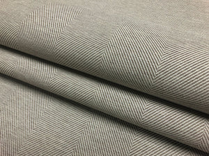 Designer Water & Stain Resistant MCM Mid Century Modern Beige White Herringbone Upholstery Fabric