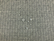 Load image into Gallery viewer, Designer Water &amp; Stain Resistant Black Grey Speckled MCM Mid Century Modern Tweed Upholstery Fabric