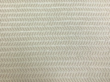 Load image into Gallery viewer, Designer Water &amp; Stain Resistant Beige Cream Geometric Chevron MCM Mid Century Modern Chenille Upholstery Fabric