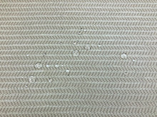 Load image into Gallery viewer, Designer Water &amp; Stain Resistant Beige Cream Geometric Chevron MCM Mid Century Modern Chenille Upholstery Fabric