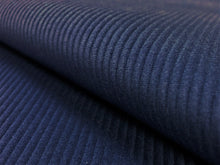 Load image into Gallery viewer, Navy Blue Micro Corduroy Stripe Upholstery Drapery Fabric