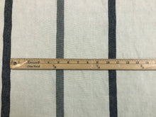 Load image into Gallery viewer, 1 2/3 Yd Designer Ivory Grey Black Nautical Stripe Pure Linen Upholstery Drapery Fabric