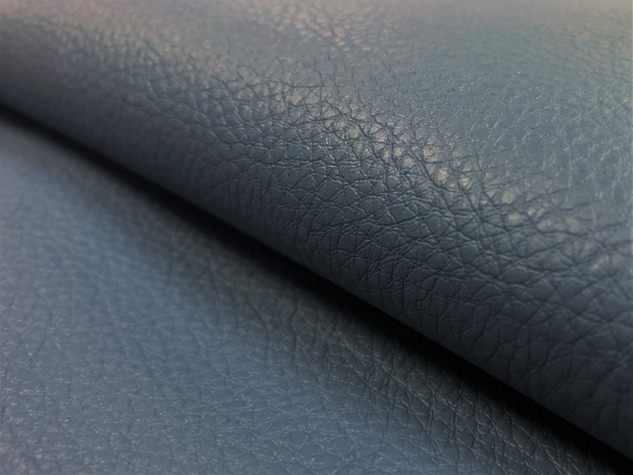 Blue Faux Leather Fabric