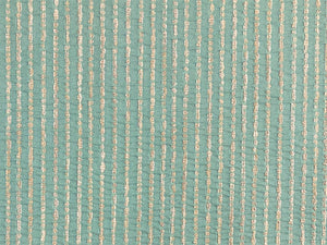 Designer Water & Stain Resistant Seafoam Green Taupe Stripe Upholstery Fabric