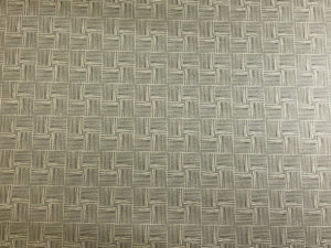 Designer Heavy Duty Geometric Abstract Beige Black Faux Leather Upholstery Vinyl