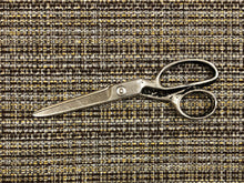 Load image into Gallery viewer, Designer Water &amp; Stain Resistant Grey Brown Yellow MCM Tweed Upholstery Fabric