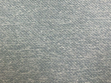 Load image into Gallery viewer, 1.5 Yd Designer Water &amp; Stain Resistant MCM Mid Century Modern Steel Blue Off White Tweed Upholstery Fabric