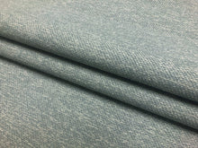 Load image into Gallery viewer, 1.5 Yd Designer Water &amp; Stain Resistant MCM Mid Century Modern Steel Blue Off White Tweed Upholstery Fabric