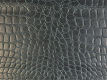 Load image into Gallery viewer, Designer Navy Blue Reptile Alligator Vegan Upholstery Vinyl
