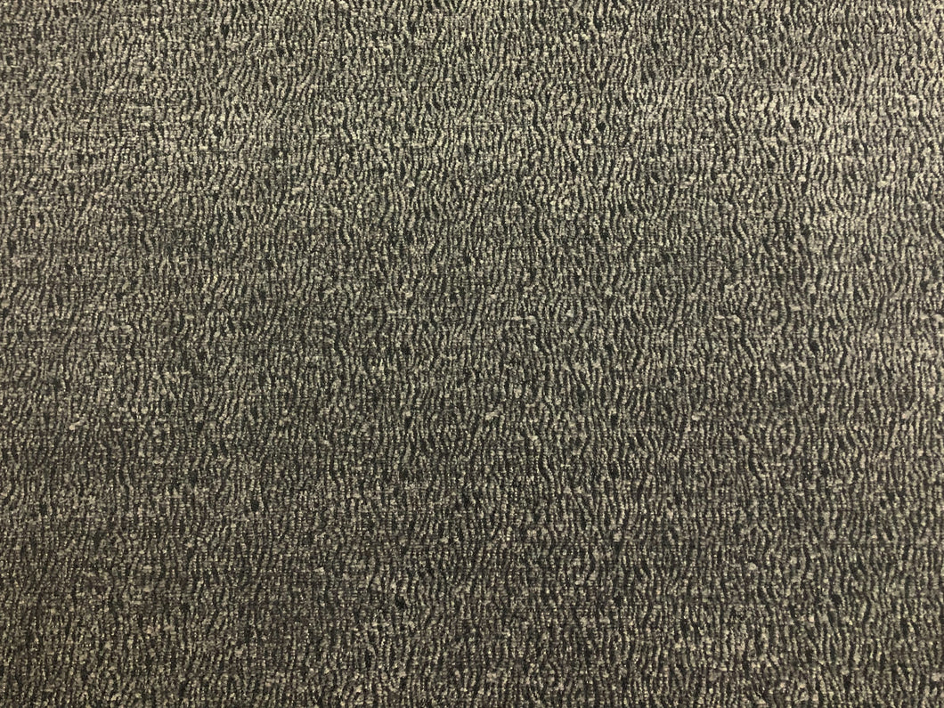 1 1/3 Yd Designer Charcoal Grey Abstract Chenille Upholstery Fabric