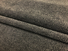 Load image into Gallery viewer, 1 1/3 Yd Designer Charcoal Grey Abstract Chenille Upholstery Fabric
