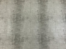 Load image into Gallery viewer, 1 2/3 Yd Kravet Porthos-11 Grey Reptile Alligator Pattern Faux Leather Upholstery Vinyl