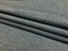 Load image into Gallery viewer, Designer MCM Mid Century Modern Linen Wool Navy Blue Flannel Upholstery Fabric