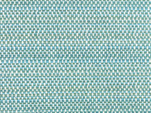 Load image into Gallery viewer, Designer Water &amp; Stain Resistant Indoor Outdoor Aqua Blue Green White Chenille Upholstery Fabric