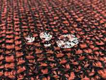 Load image into Gallery viewer, 1.4 Yds Designer Heavy Duty Water &amp; Stain Resistant Rusty Red Black Woven MCM Tweed Upholstery Fabric