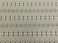Load image into Gallery viewer, Designer Water &amp; Stain Resistant Indoor Outdoor Greige Taupe Off White Ethnic Tribal Geometric Upholstery Drapery Fabric