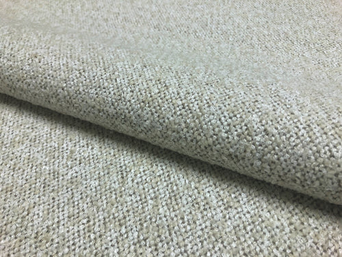 0.75 Yd Designer Heavy Duty MCM Mid Century Modern Cream Ivory Boucle Upholstery Fabric